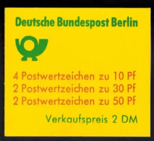Berlin Markenheftchen 10 a II oZ Burgen und Schlösser1977 tadellos postfrisch