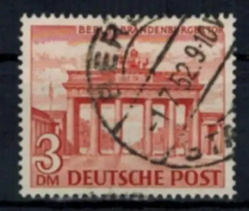 Berlin 59 3 DM Bauten 1949 sauber gestempelt Motiv Brandenburger Tor