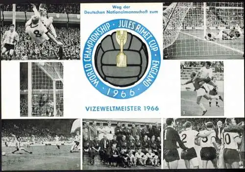 Bund Fußball Weltmeisterschaft Sonderkarte Vizeweltmeister 1966 SST Bonn