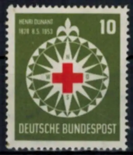 Bundesrepublik 164 BRD Henri Dunant - Rotes Kreuz Friedensnobelpreis postfrisch