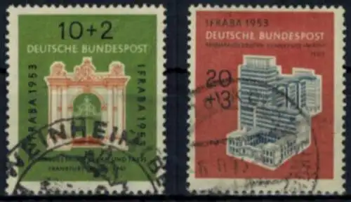Bundesrepublik 171-172 BRD IFABRA Briefmarkenausstellung Frankfurt gestempelt