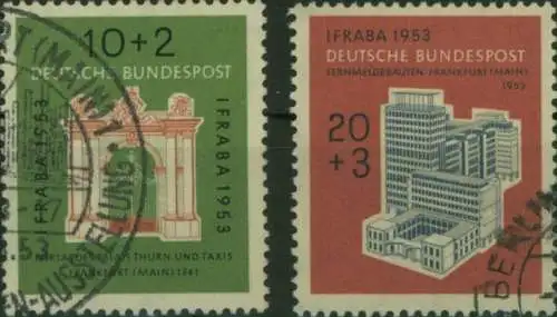 Bundesrepublik 171-172 BRD IFABRA Briefmarkenausstellung Frankfurt gestempelt