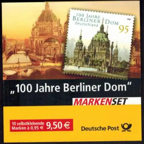 Bundesrepublik Markenheftchen 57 Berliner Dom 2005 Ersttagsstempel BERLIN