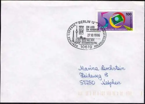 Bund Berlin Brief Verband Philatelisten SST Tag der Briefmarke Brandenburger Tor
