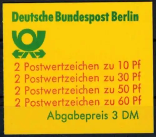 Berlin Markenheftchen 12 b oZ Burgen und Schlösser 1980 tadellos postfrisch