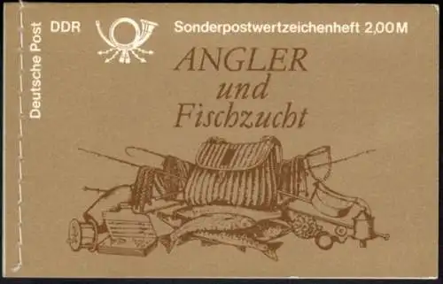 DDR Markenheftchen 9 v 1 Süßwasserfische 1988 tadellos postfrisch