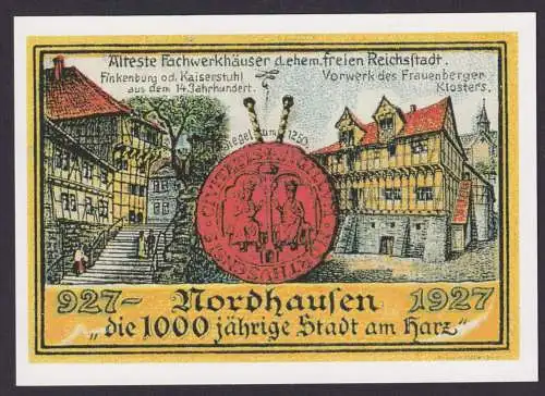 Künstler Ansichtskarte Reklame Werbung Nordhausen Die 1000 jährige Stadt