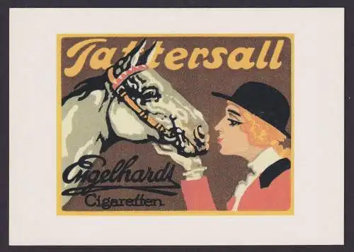 Künstlerkarte Ansichtskarte Reklame Werbung Engelhardt Cigaretten Werbung