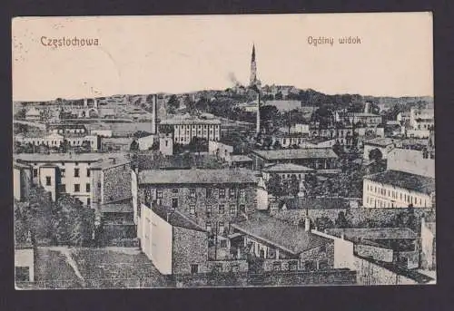 Besetzung Polen Generalgouvernement Ansichtskarte Czestochowa Schlesien Dresden