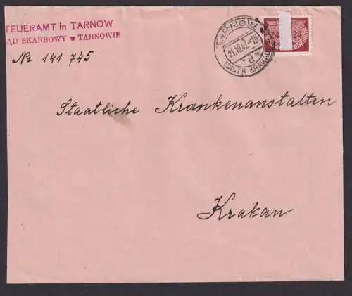 Besetzung Polen Generalgouvernement Brief Tarnow n. Krakau 21.10.1942