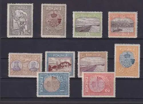 Briefmarken Rumänien 227-236 Provinz Silistra sauber ungebraucht Kat 120,00