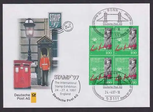 Philatelie Viererblock Briefmarkenausstellung Stamp 1997 London England SST