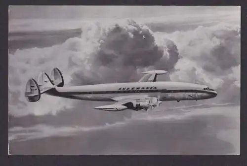 Flugpost Ansichtskarte Lufthansa Super G Constellation Flugzeug 50er Jahre