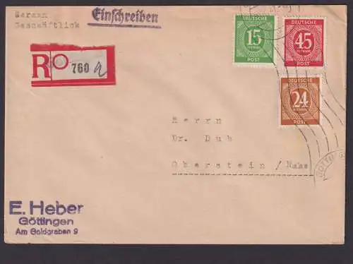 Briefmarken All. Besetzung Gemeinschaft R Brief Not R Zettel Göttingen Oberstein