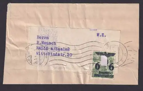 Besetzung Polen Generalgouvernement Brief EF 19 Streifband Halle Saale