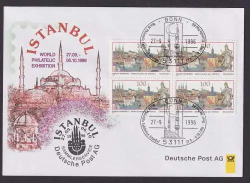 Philatelie Viererblock MEF Briefmarkenausstellung Istambul 1996