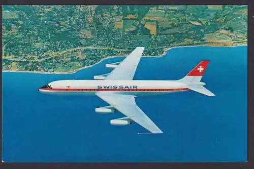 Flugpost air mail Ansichtskarte Swissair Douglas DC 8 Schweiz
