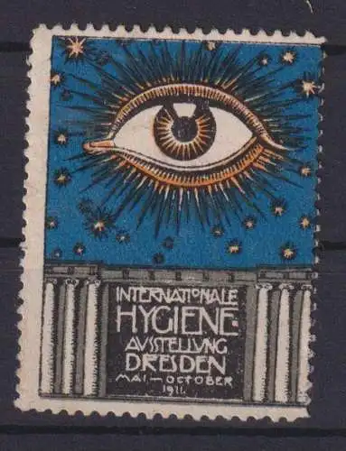 Dresden Jugendstil Art Nouveau Künstler Vignette Hygiene Ausstellung 1911