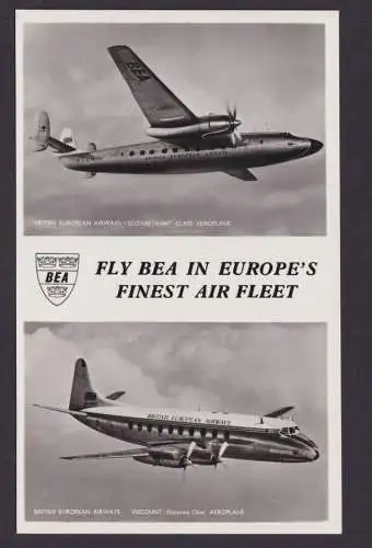 Flugpost Ansichtskarte British European Airways Elizabethan Class Aeroplane