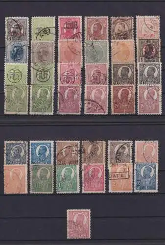 Briefmarken Rumänien 237-263 König Karl kompl. sehr sauber gesempelt Kat 120,00
