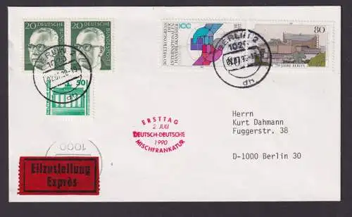 DDR Bund Deutsche Einheit attraktiver Brief Ersttag 2. Juli Deutsch Deutsche MIF