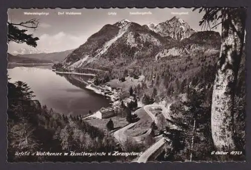 Ansichtskarte Urfeld Walchensee Kochel am See Kesselbergstrasse Herzogstand