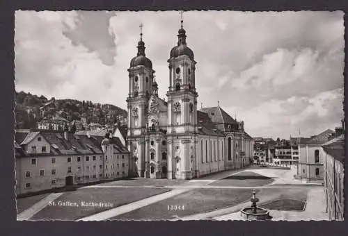 Ansichtskarte St. Gallen Schweiz Kathedrale Brunnen