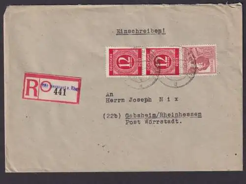 Briefmarken All. Besetzung Gemeinschaft R Brief Not R Zettel helle 60er Neustadt