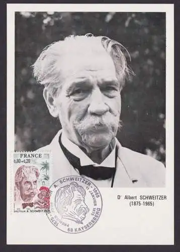 Briefmarken Frankreich 1901 Albert Schweitzer Arzt Medizin Maximumkarte