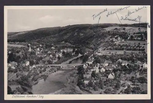 Ansichtskarte Herchen Sieg NRW Rhein Sieg Kreis Sieg Fluss Brücke n.Fürstenberg