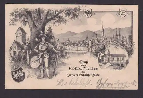 Ansichtskarte Isny Allgäu Baden Württemberg 400 jähriges Jubiläum Schützengilde