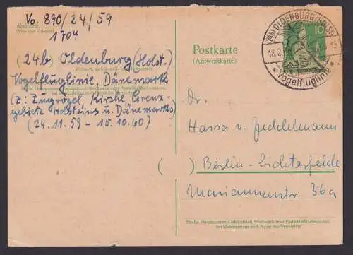 Briefmarken Berlin Ganzsache P 39 A Bauten II SST Oldenburg Kat.-Wert 65,00 €