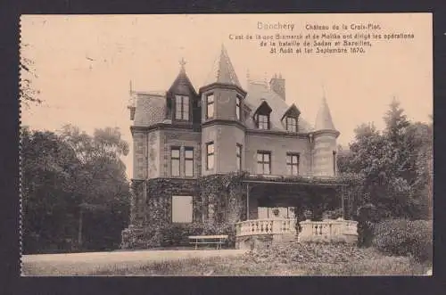 Ansichtskarte Donchery Frankreich Chateau de la Croix Piot Herrschaftsheus Villa