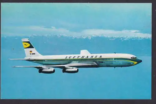 Flugpost Ansichtskarte Lufthansa Boing Jet D ABOB 50er Jahre