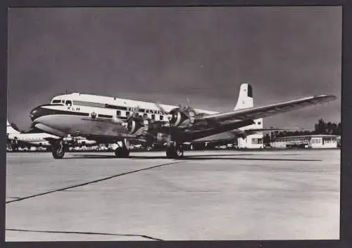 Flugpost airmail Ansichtskarte KLM Flugzeug Douglas DC 6B Niederlande