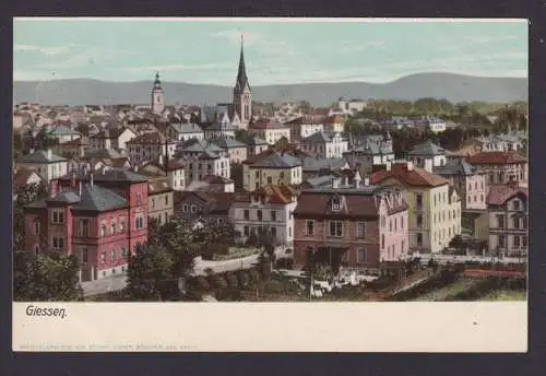 Ansichtskarte Giessen Hessen Litho Totalansicht Heliocolorkarte Ottmar Zieher