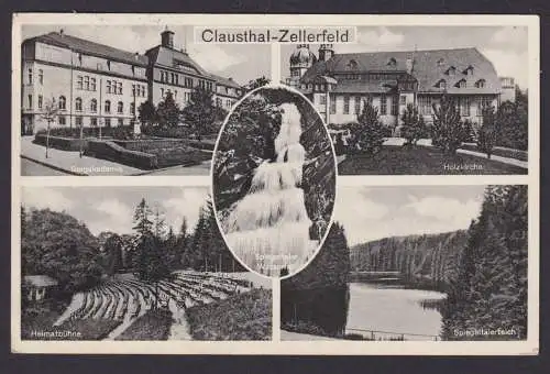 Ansichtskarte Clausthal Zellerfeld Niedersachsen Bergakademie Heimatbühne