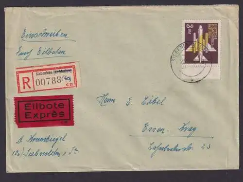 Briefmarken Flugpost air mail DDR 3 DM vom Rand Siebenlehn Essen Kray