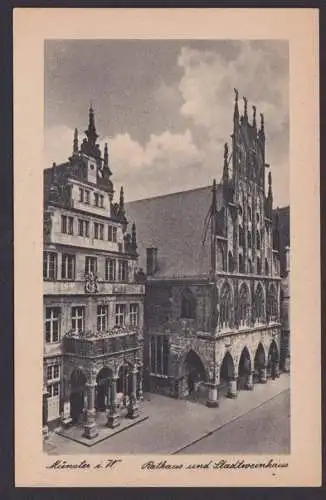 Ansichtskarte Münster Westfalen Rathaus Stadtweinhaus