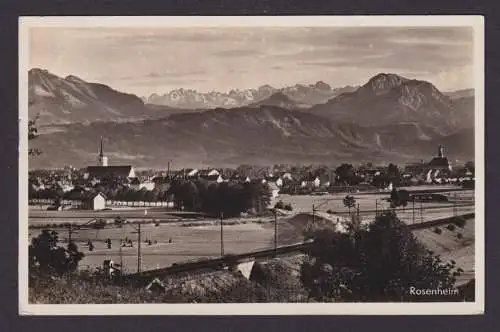 Ansichtskarte Rosenheim Bayern Totalansicht Gebirge n. Isen