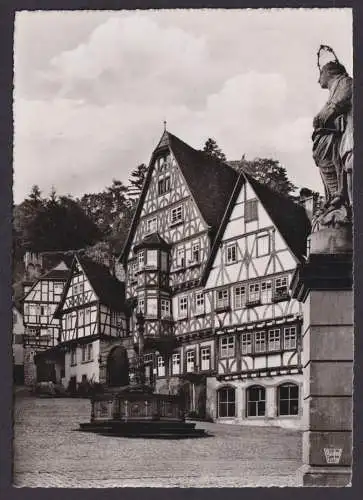 Ansichtskarte Miltenberg Main Bayern Marktplatz Fachwerhäuser n. Frankfurt