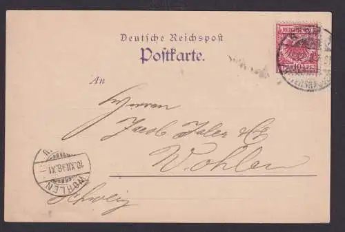 Deutsches Reich Brief violetter Vordruck Reichspost Postkarte Barmen
