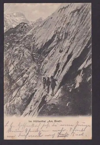 Ansichtskarte Garmisch Bayern Höllenthal Am Brett Schlucht Gebirge Stempel