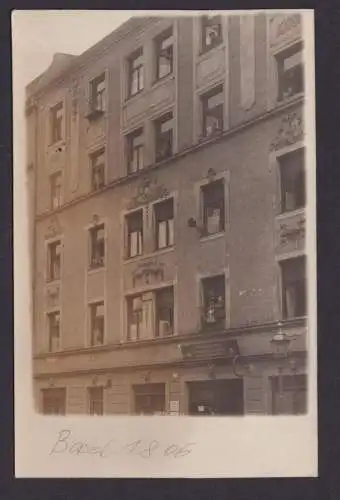 Ansichtskarte Basel Schweiz Wohnhaus 01.08.1906