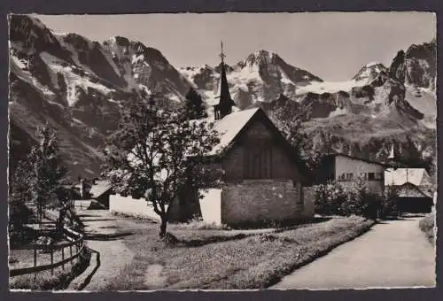 Ansichtskarte Mürren Schweiz Breithorn Gebirge Kapelle
