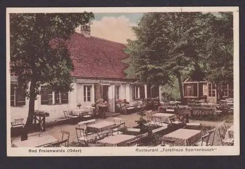 Ansichtskarte Bad Freienwalde Oder Brandenburg Gastronomie Restaurant Forsthaus