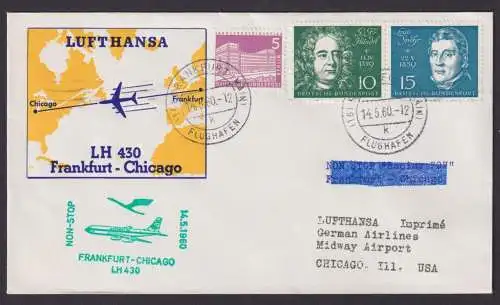 Flugpost Brief Air Mail gute Frankatur Beethoven Zusammendruck Kat 150,00 ++