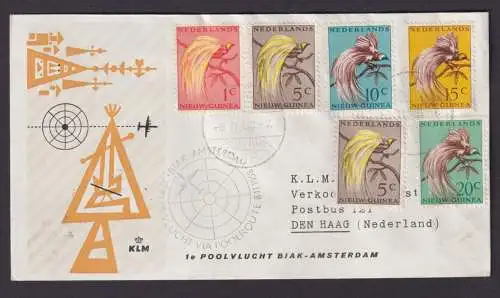 Flugpost Brief Air Mail Niederlande Neu Guinea Biak Amsterdam Polar Route