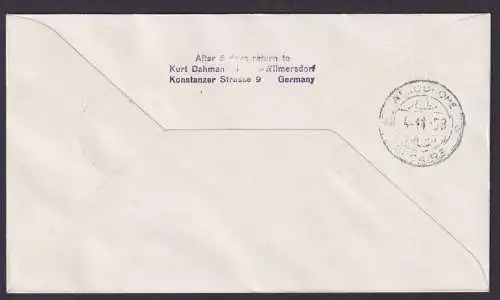 Flugpost Brief Air Mail Lufthansa LH 604 Frankfurt München Kairo Ägypten