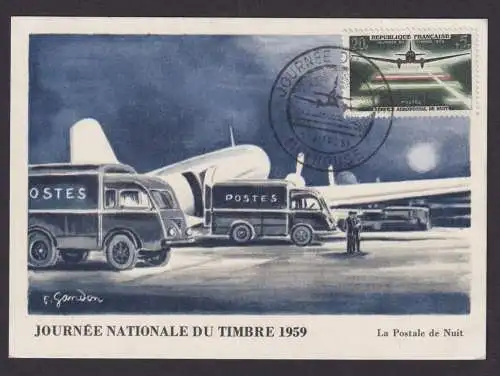 Flugpost Brief Air Mail Frankreich 1231 Künstler Maximumkarte Philatelie Tag der